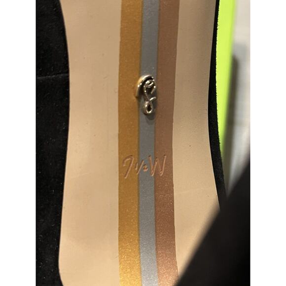 Sam Edelman Hazel Black Suede Women 7.5 Stiletto Pointed Toe Pumps Heels - Picture 4 of 10